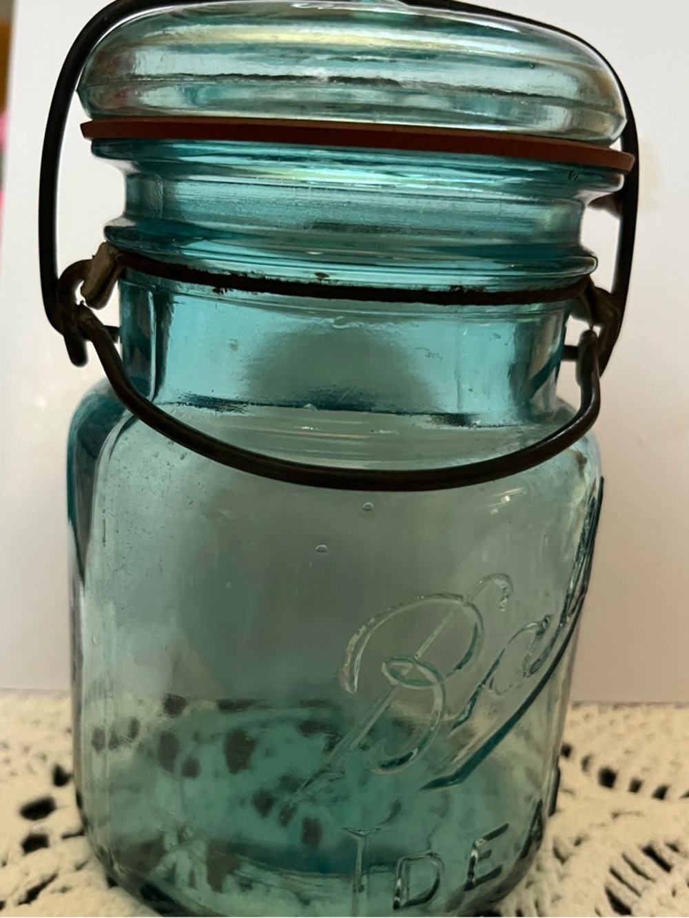 Bell brand vintage blue canning jar